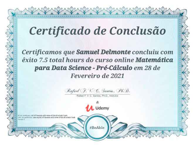 Matemática para Data Science - Pré-Cálculo!